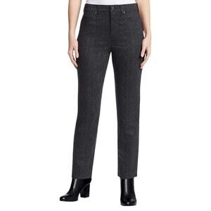 Gloria Vanderbilt Women’s Size 18 Black Chevron Print Stretch Ponte Amanda Pants